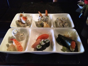 Roll combo (top) and sushi combo