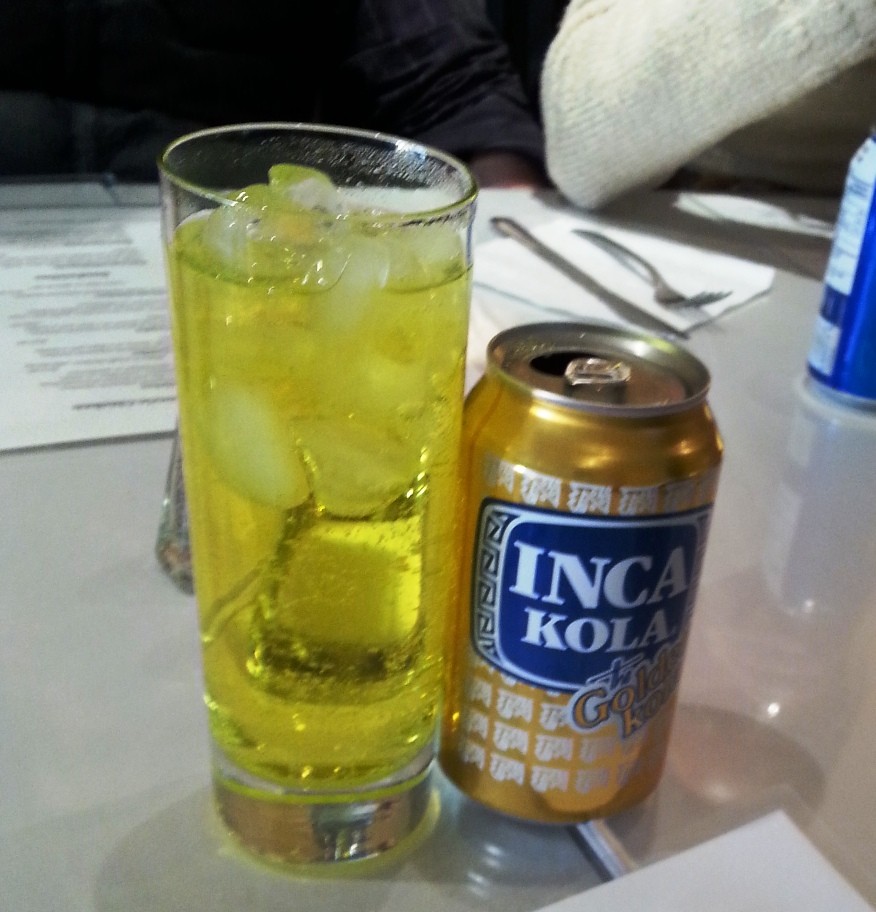 Inca Cola. Tastes like cream soda.
